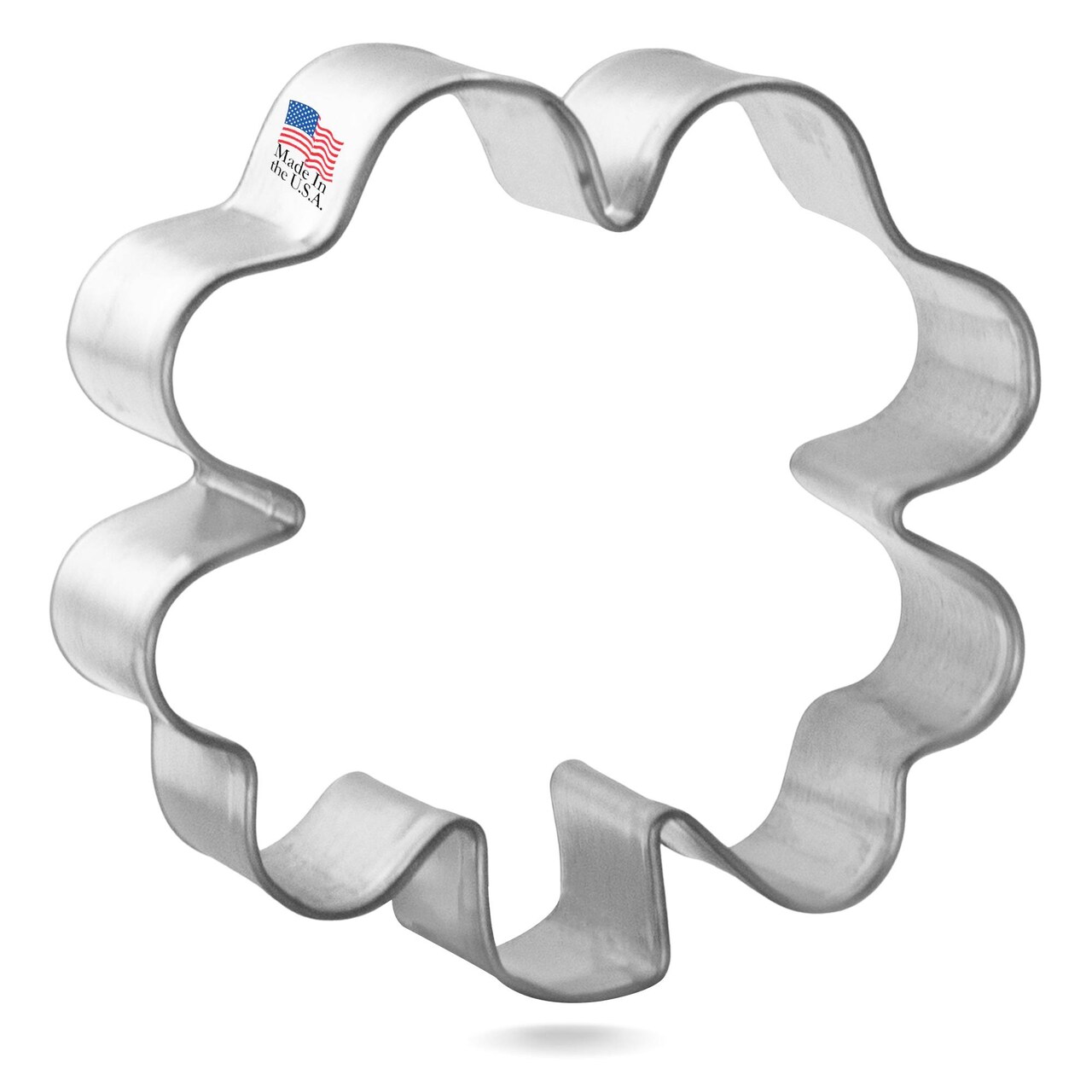 Mini Four Leaf Clover Cookie Cutter 1.75 in, CookieCutter.com, Tin Plated Steel, Handmade in the USA